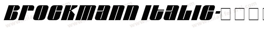 Brockmann Italic字体转换